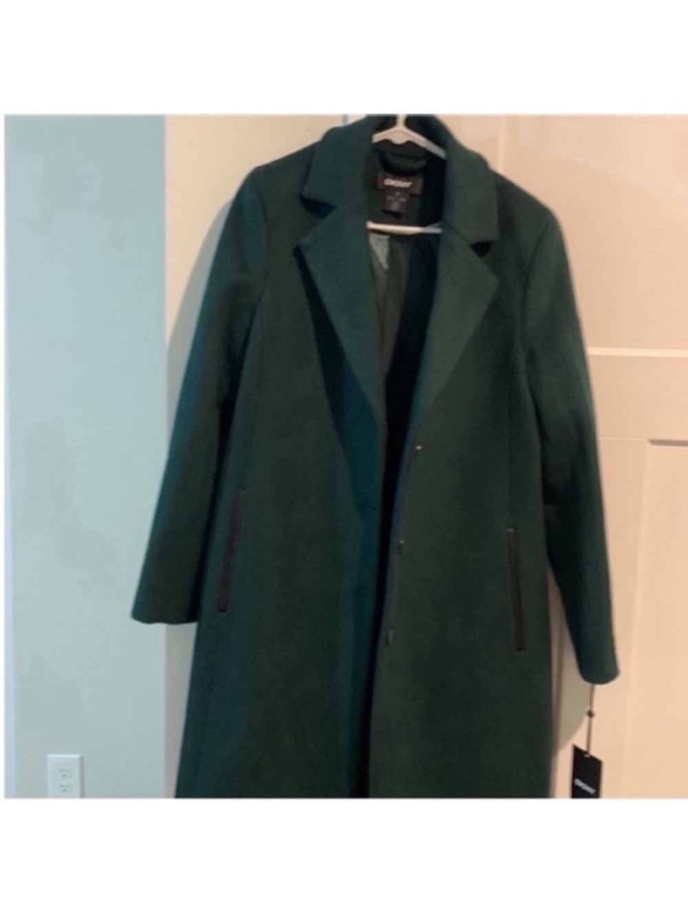 Dkny emerald green coat